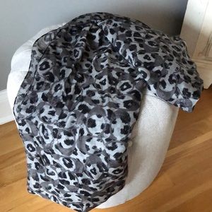 Coach grey leopard infinity scarf